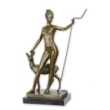 Zeita Diana - statueta din bronz pe soclu din marmura DC-34