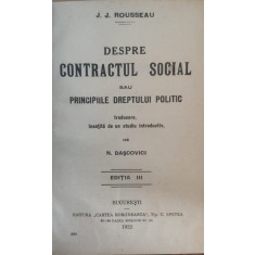Despre Contractul Social - J.j. Rousseau , E707
