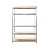 Raft metalic cu 5 polite MDF, 180x120x60cm, 250kg/polita, montaj fara suruburi, galvanizat