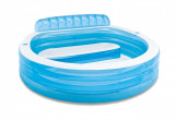 Piscina Gonflabila Intex cu Bancheta si Spatar, Capacitate 590L, Culoare Albastru/Alb