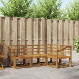 vidaXL Set de canapele de exterior 4 pcs natural Lemn Solid de Acacia 3366337