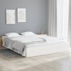 VidaXL Cadru de pat mic dublu 4FT, alb, 120x190 cm, lemn masiv