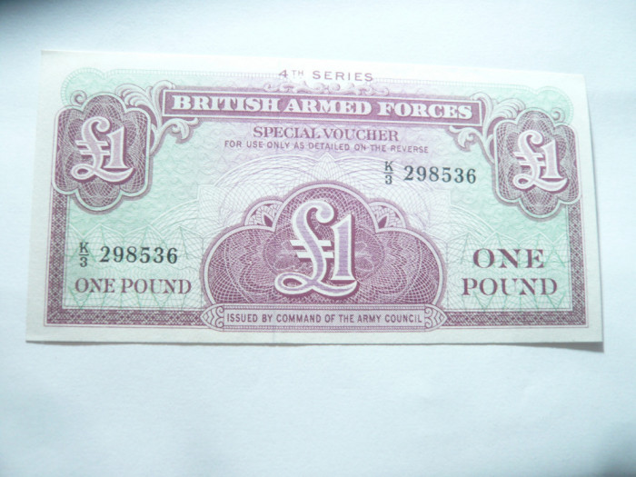 Bancnota Militara Marea Britanie 1962 - BRITISH ARMED FORCES 1 pound ,cal.NC