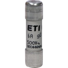 Siguranta fuzibila cilindrica 6A CH10X38 gG 500V Eti 002651015
