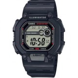 Casio Digital Women&#039;s Watch with Black Rubber Strap W-737H-1AVDF
