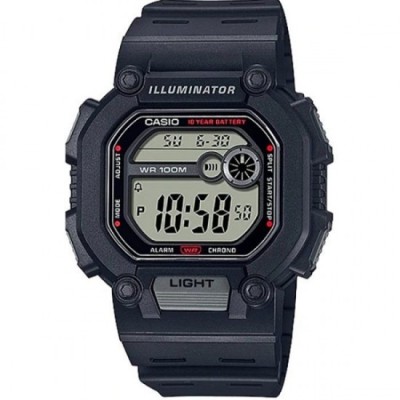 Casio Digital Women&amp;#039;s Watch with Black Rubber Strap W-737H-1AVDF foto