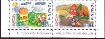 ROMANIA 2006 EUROPA CEPT-Integrarea emigrantilor Serie 2 val LP.1718 MNH** foto