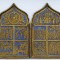 Poliptic din bronz decorat cu email albastru, Rusia, cca. 1900