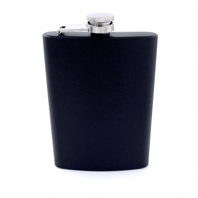 Plosca otel inoxidabil 9oz 270 ml pentru bauturi fine, negru foto