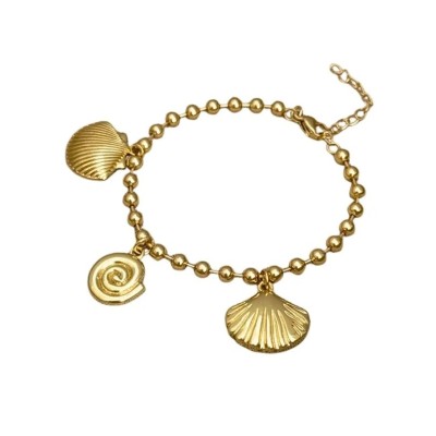 Bratara placata cu aur Summer Shell foto