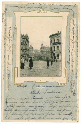 10035 - 5737 ELBERFELD, Railway Station, Germania - old postcard - used - 1902 foto