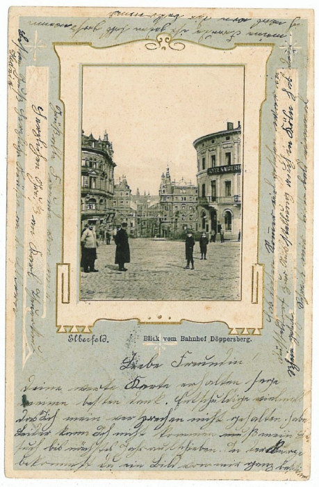 10035 - 5737 ELBERFELD, Railway Station, Germania - old postcard - used - 1902