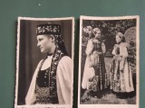 Lot 2 carti postale cu fete in costum popular / CP1