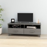 Cumpara ieftin Dulap TV &bdquo;HAMAR&rdquo;, gri deschis, 106x40x40 cm, lemn masiv de pin