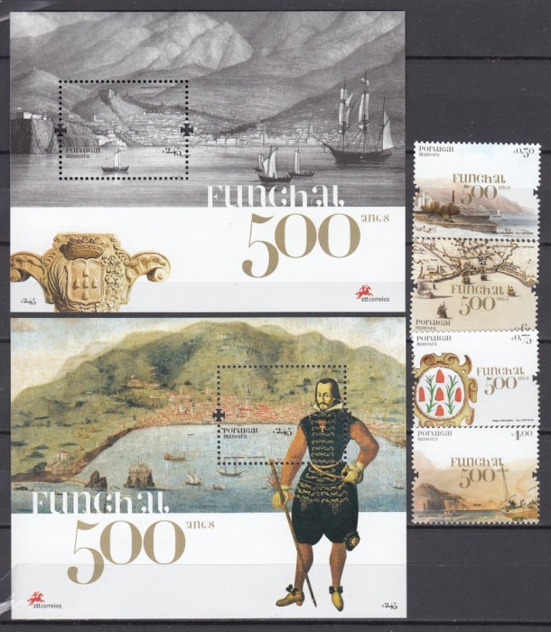 Madeira 2008 - 500 ANI FUNCHAL - 2 Colite + Serie - MNH - Nominal 7,56 Eur.