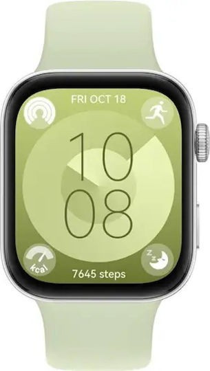Smartwatch Huawei Watch GT 4 Solo-B09S, 41mm, Oțel inoxidabil și curea din Fluoroelastomer Verde, Blister 55020CGE