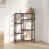 Gossi biblioteca, 80x30x120 cm, otel si lemn prelucrat