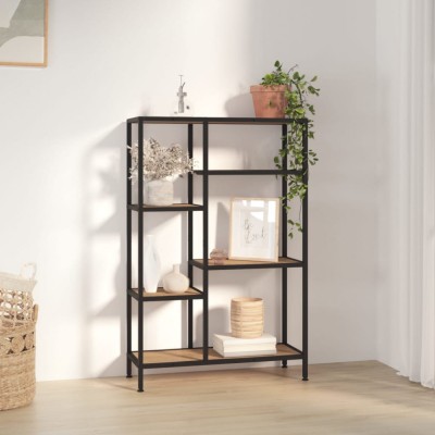 Gossi biblioteca, 80x30x120 cm, otel si lemn prelucrat foto