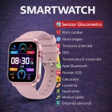 SMARTECH SmartWatch cu Senzor Glucometru, Analiza Impedantei Bioelectrice, EKG, HRV, Temperatura Corporala, Ritm Cardiac, Nivel Oxigen, Apel Bluetooth