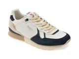 Cumpara ieftin Pantofi sport PEPE JEANS albi, BRIT IVY, din piele ecologica