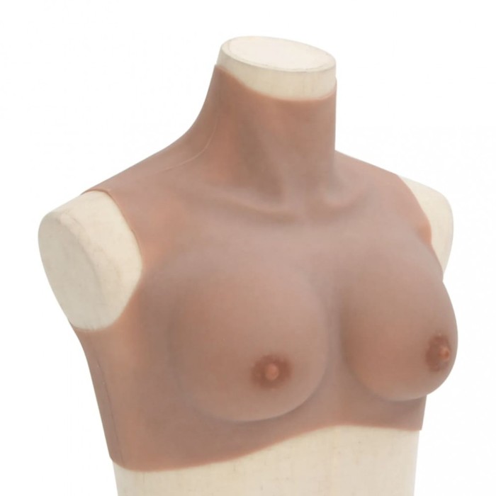 vidaXL Bust cu s&acirc;ni din silicon cupă B, bronzat