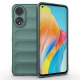 Husa pentru oppo a78 4g, antisoc, margini striatii, design minimalist, green