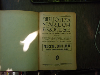 Biblioteca marilor procese vol XII 1931 si Martie 1924 nr.3 - I. Gr. Perieteanu foto