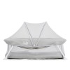 Patut Portabil Bebe Juju Little Dreamy Gri, Pliant, Cadru Aluminiu, Textil, Plastic, Protectie Insecte, 0-10kg