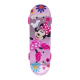 Skateboard Minnie Mouse Copii, 43cm, Roti PVC 50mm, Rulmenti ABEC 5, Max. 20kg, Antiderapant, Polipropilena