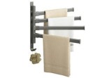 Suport pentru prosoape, 4 brațe, aluminiu, gri, 31.5x30 cm