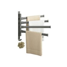 Suport pentru prosoape, 4 brațe, aluminiu, gri, 31.5x30 cm