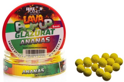 Pop Up SENZOR Lava Glazurat, Ananas, 8mm, 30g foto