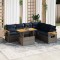 vidaXL Set canapele grădină cu perne 7 piese gri poliratan/lemn acacia 3327610
