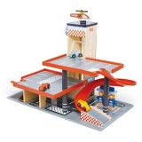 Statia Service Blue Bird , din lemn premium - Blue Bird Service Station - 5 piese - Tender Leaf Toys