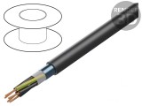 Cablu Ecranat Negru 3G1,5mm2 Folie Al-PET