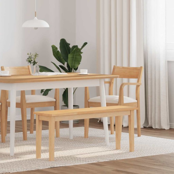 vidaXL Bancă 110 cm din lemn masiv cauciuc 4102604
