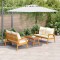 Set bistro 3 buc. Maro Lemn Solid de Acacia - 4