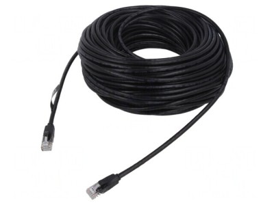 Patch Cord U/UTP Cat6 30m Negru PVC foto
