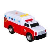 Ambulanta cu lumina si sunet, 16 cm, ATU-088897, Plastic, Oem