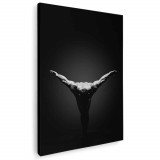 Tablou canvas corp atletic culturist, alb, negru 1342 Tablou canvas pe panza CU RAMA 30x40 cm