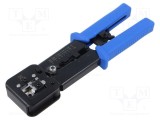 Unealtă de sertizare LANBERG pentru conectori RJ11, RJ12, RJ45, cu manșoane ergonomice și tăiere cabluri