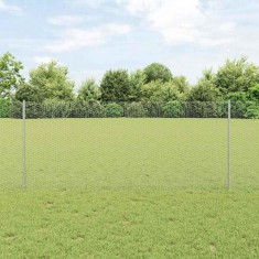 vidaXL &Icirc;ngrădire cu st&acirc;lpi Argintiu 1 x 100 m Oțel 3337071