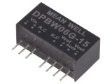 Convertor DC/DC 6W 18-75V la 15V/-15V SIP8