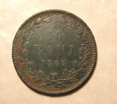 10 BANI 1867 HEATON PATINA SMARALD foto