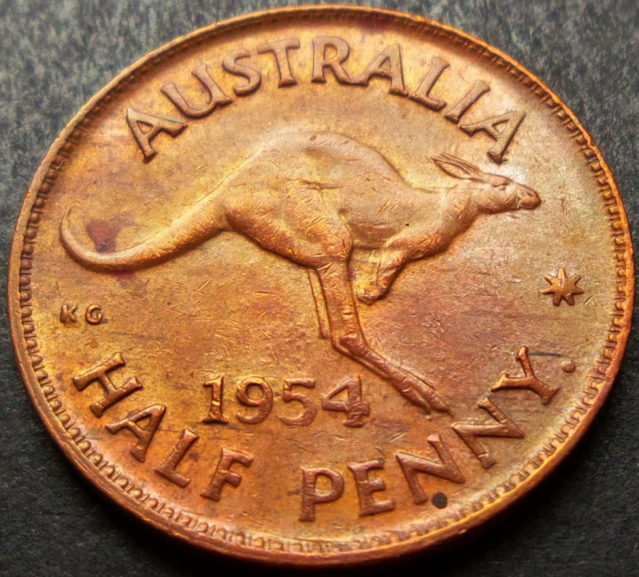 Moneda istorica HALF PENNY - AUSTRALIA, anul 1954 * cod 2584