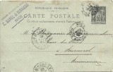 CP860N Le Magasin de Consommation din Gara de Nord, București, carte poștală, 1898, primită de la Nisa de la un furnizor de ulei de măsline