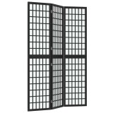 Cumpara ieftin Paravan pliabil cu 3 panouri, stil japonez, negru, 120x170 cm