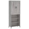 Dulap inalt, gri sonoma, 69,5x34x180 cm, lemn compozit