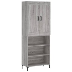 Dulap inalt, gri sonoma, 69,5x34x180 cm, lemn compozit
