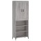 Dulap inalt, gri sonoma, 69,5x34x180 cm, lemn compozit